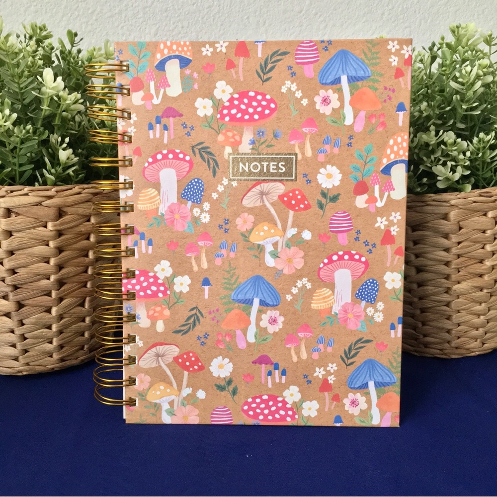 Clementine Spiral Notebook ~ Mushroom Notebook